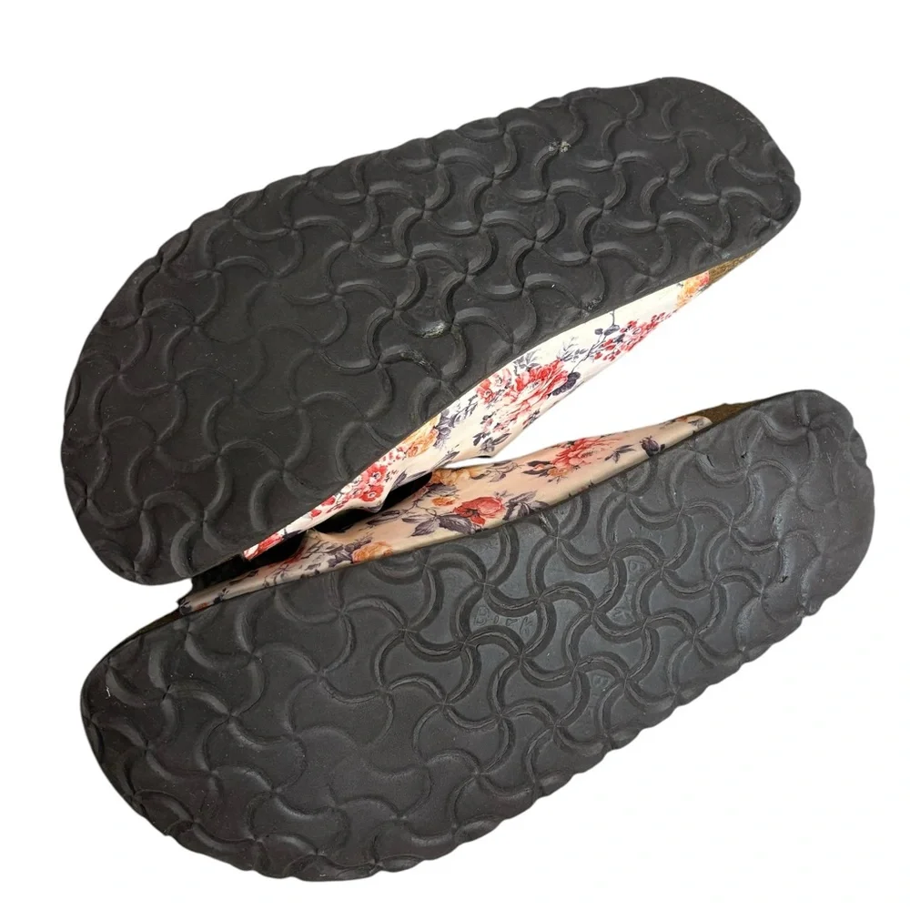 Birkenstock Papillio Sandals triple strap floral White Red Shoes women’s size 7 - Picture 4 of 5